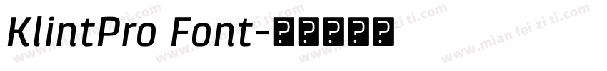 KlintPro Font字体转换